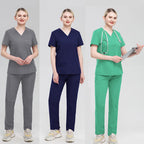 Stretch V-Neck Short Sleeve Professional Uniform Set (Pack / Wholesale Option)