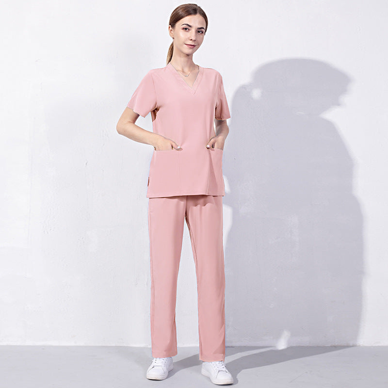 Female Doctor's Thin Work Clothes Short Sleeve Hand Washing Suit