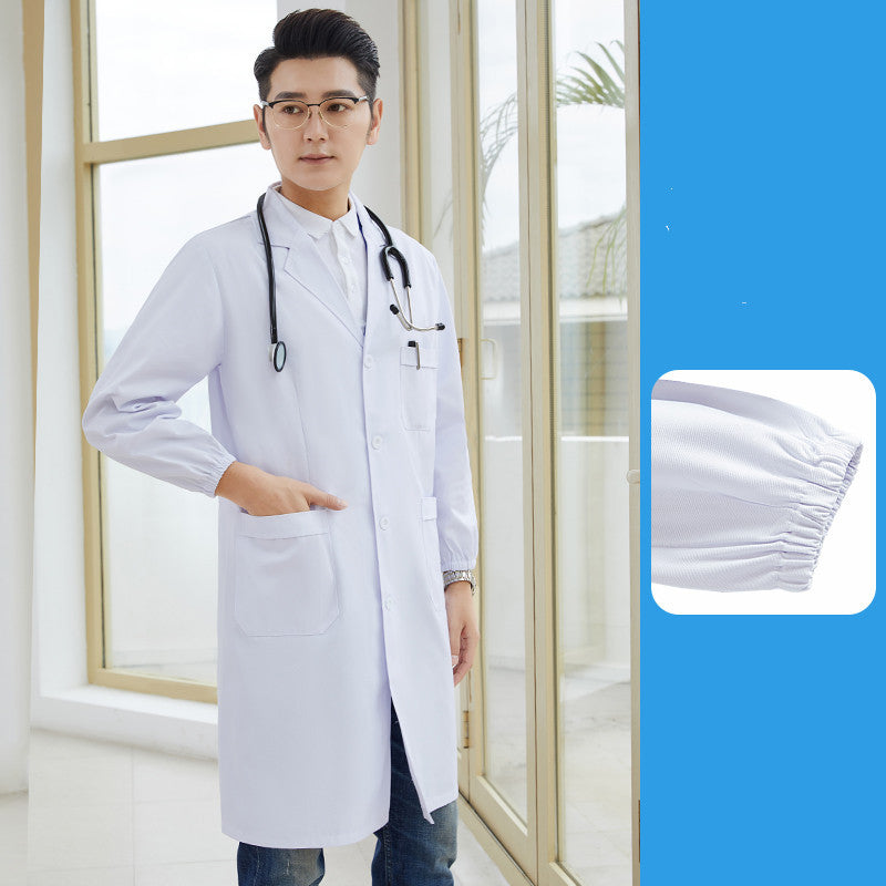 Salon Tattoo Artist Uniform White Coat With Long Sleeves