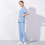 Female Doctor's Thin Work Clothes Short Sleeve Hand Washing Suit