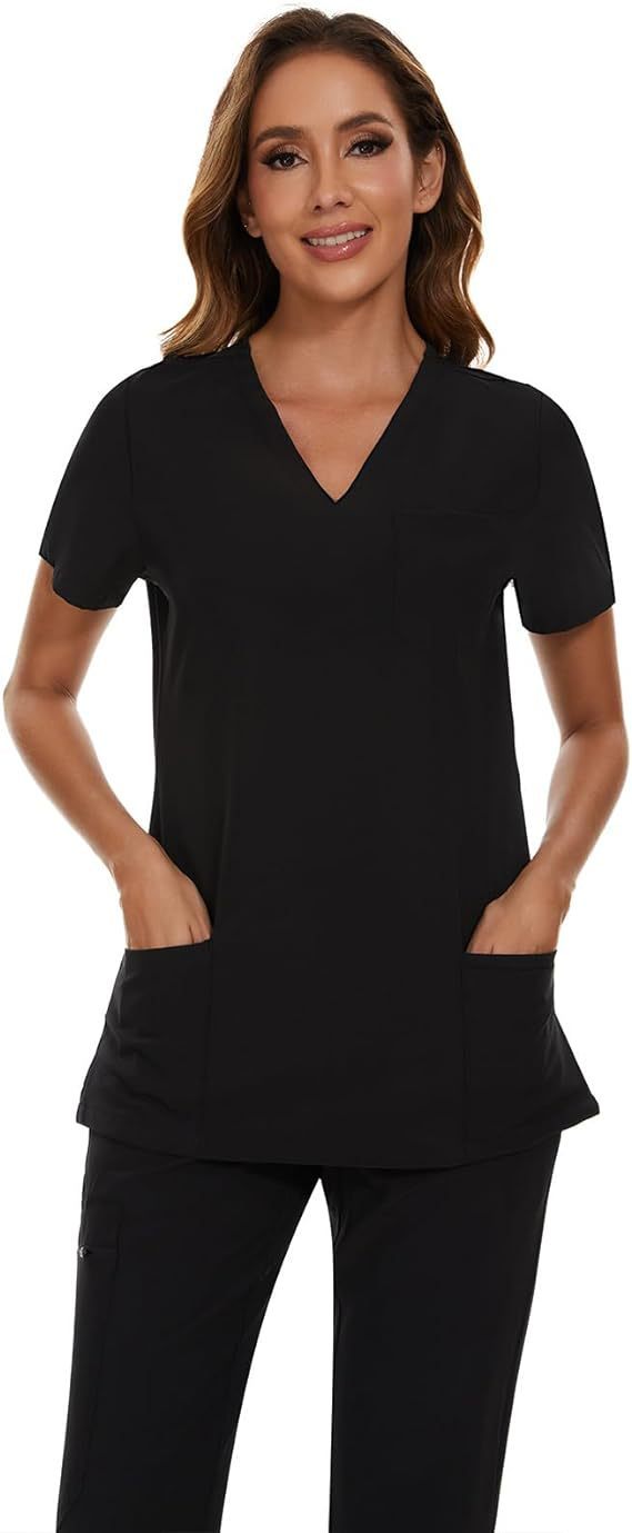 European And American V-neck Solid Color Two-piece Set