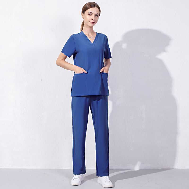 Female Doctor's Thin Work Clothes Short Sleeve Hand Washing Suit