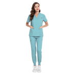 Hospital Surgical Suit V-neck Elastic Brush
