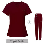 Stretch V-Neck Short Sleeve Professional Uniform Set (Pack / Wholesale Option)