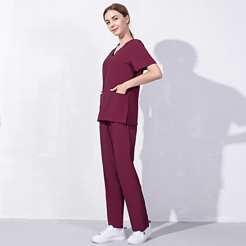 Female Doctor's Thin Work Clothes Short Sleeve Hand Washing Suit