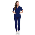 Hospital Surgical Suit V-neck Elastic Brush