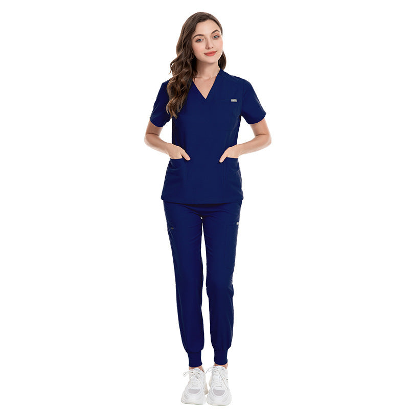 Hospital Surgical Suit V-neck Elastic Brush