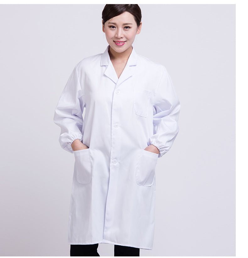 Long-sleeved white coat