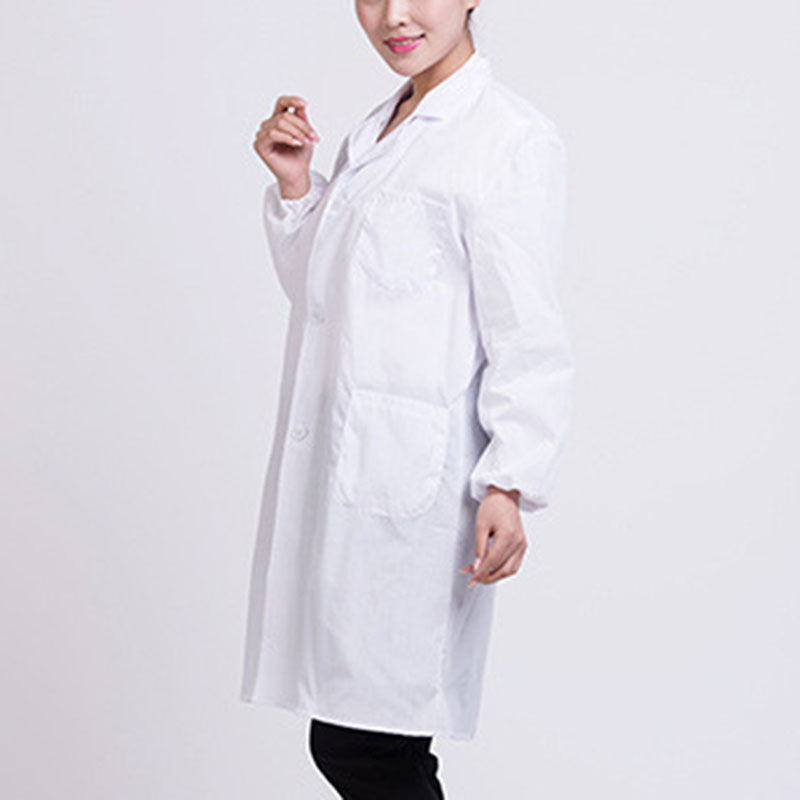 Long-sleeved white coat