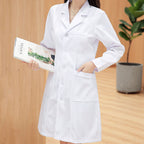 White Coat Long-sleeved Female Short-sleeved Summer Experimental Beauty Salon