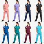 Stand Collar Zipper Hand Washing Suit Nurses' Uniform Work Clothes Suit