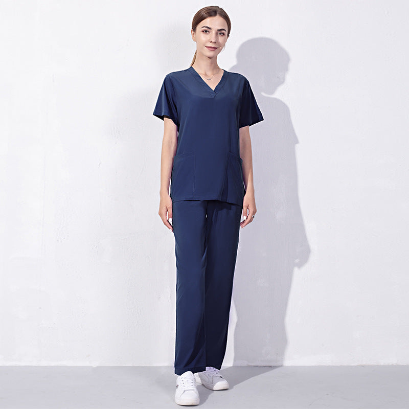 Female Doctor's Thin Work Clothes Short Sleeve Hand Washing Suit