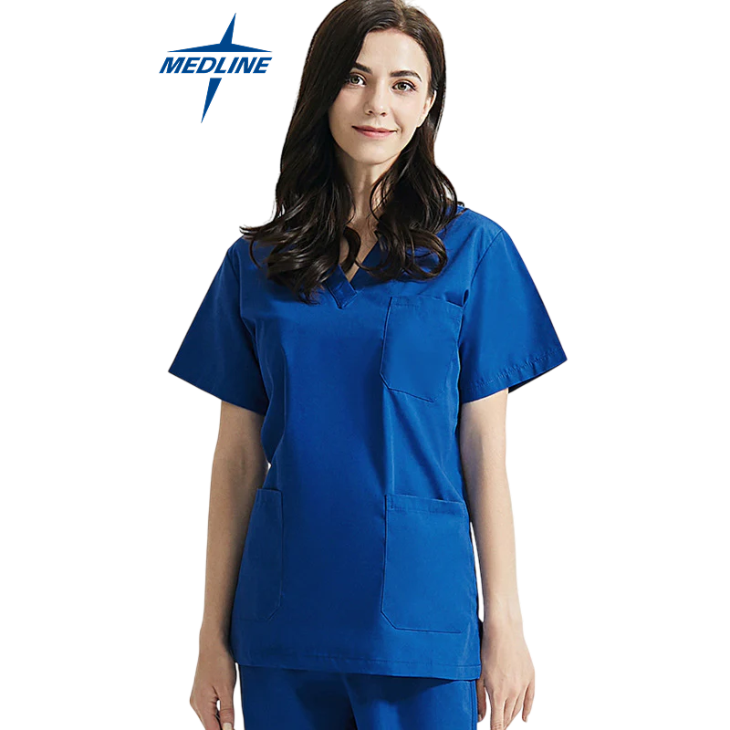 Med-Line Women's Korean Style Summer Cotton Gauze Surgical Gown
