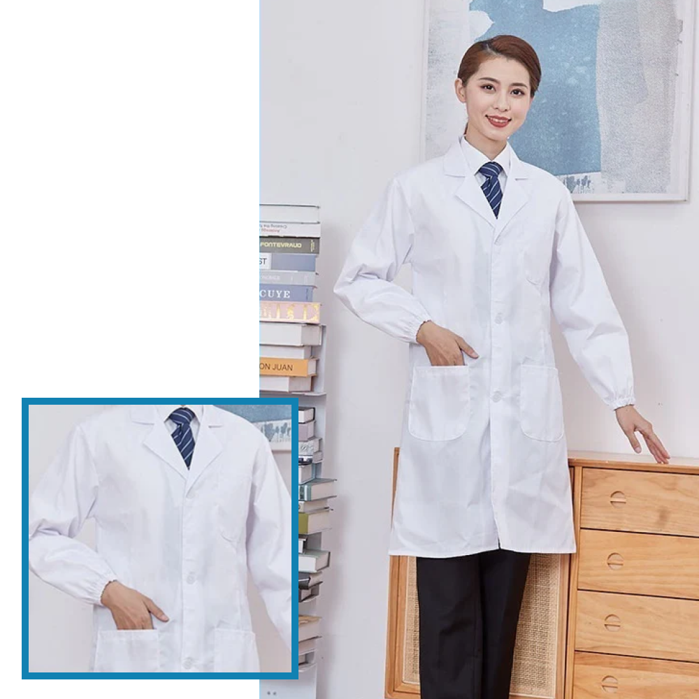 Long Sleeve Lab White Coat Men And Women