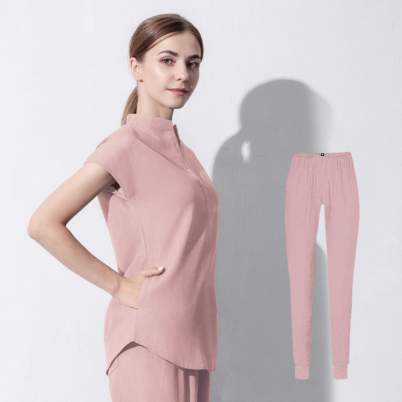 High End Surgical  Dental Elastic Women's Work Suit Set
