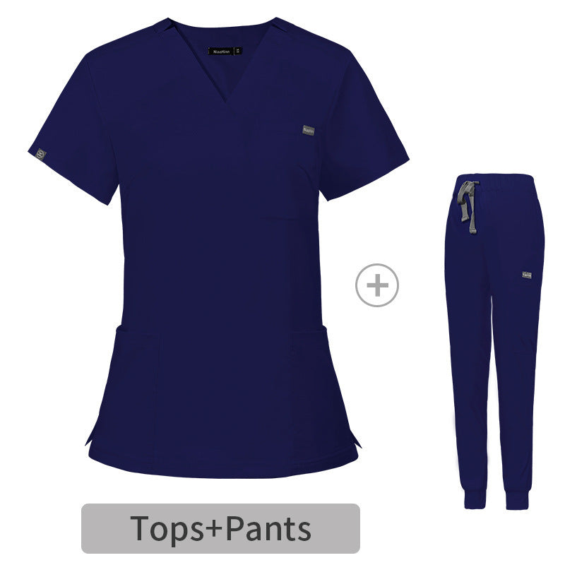 Stretch V-Neck Short Sleeve Professional Uniform Set (Pack / Wholesale Option)