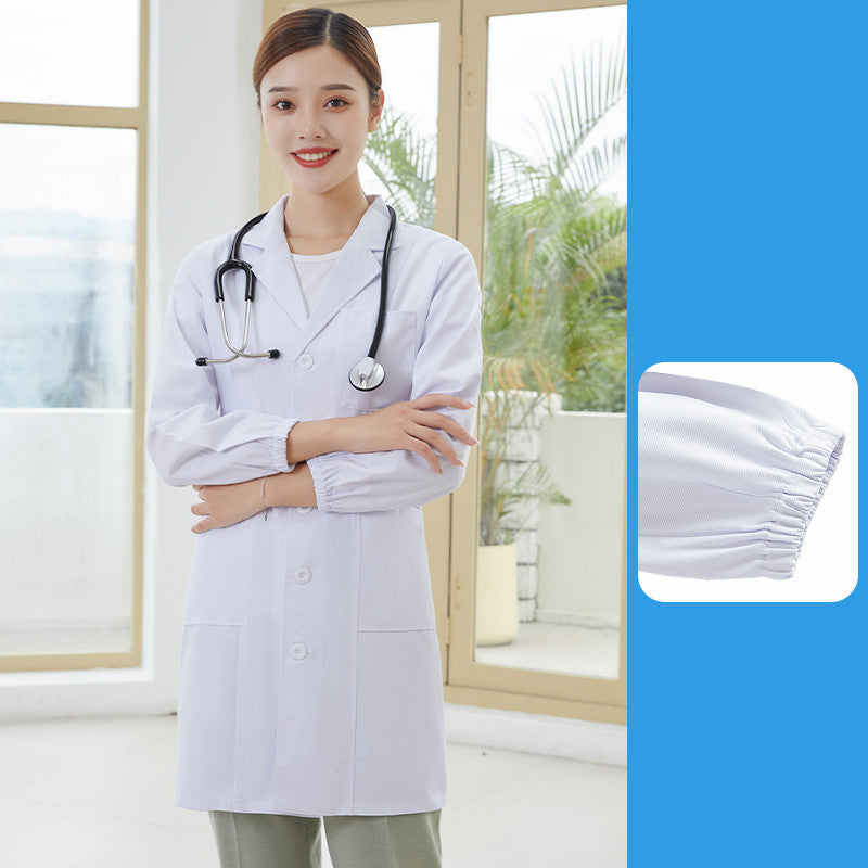 Salon Tattoo Artist Uniform White Coat With Long Sleeves