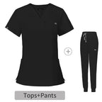 Stretch V-Neck Short Sleeve Professional Uniform Set (Pack / Wholesale Option)
