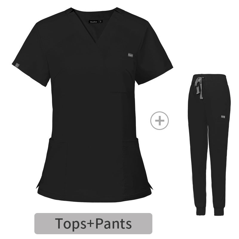 Stretch V-Neck Short Sleeve Professional Uniform Set (Pack / Wholesale Option)