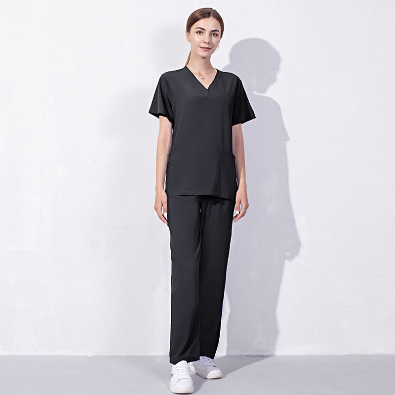 Female Doctor's Thin Work Clothes Short Sleeve Hand Washing Suit