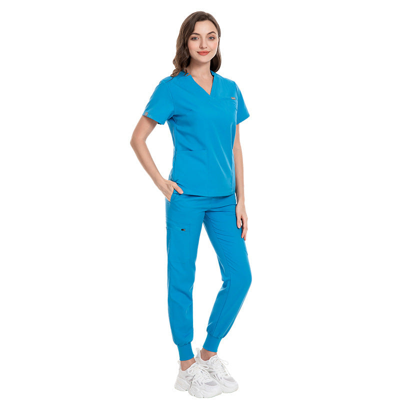 Hospital Surgical Suit V-neck Elastic Brush
