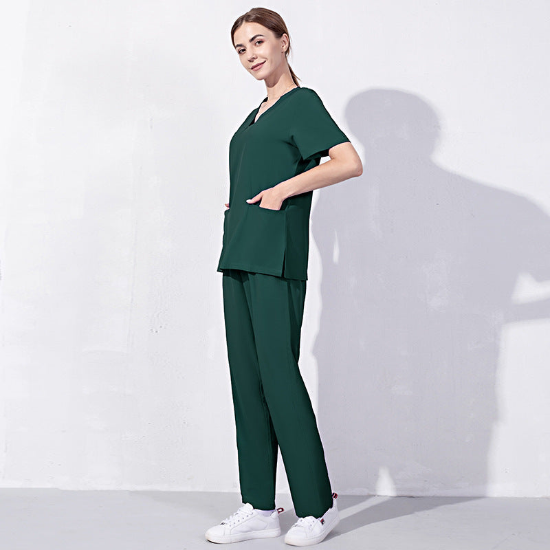 Female Doctor's Thin Work Clothes Short Sleeve Hand Washing Suit